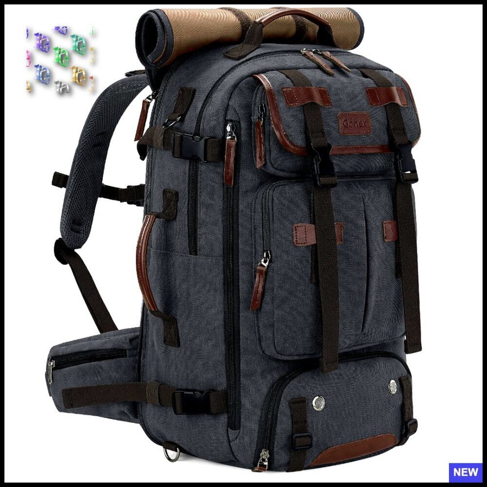 Vintage Canvas Backpack Convertible Laptop Bag Travel Work College Rucksack